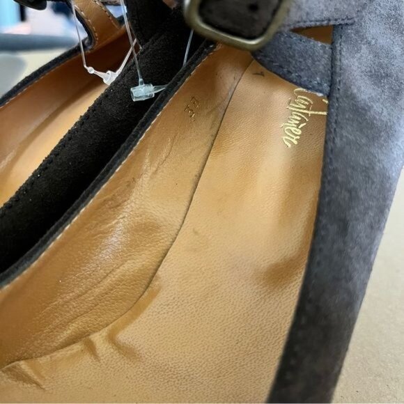 Castaner Wedge Rubber Suede Maryjane Platform Heels - Picture 6 of 9